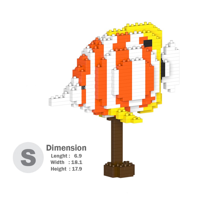 Copper Banded Butterflyfish - 3D Jekca constructor ST19TRF01
