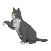 Grey Tuxedo Cats - 3D Jekca constructor ST19GTC03