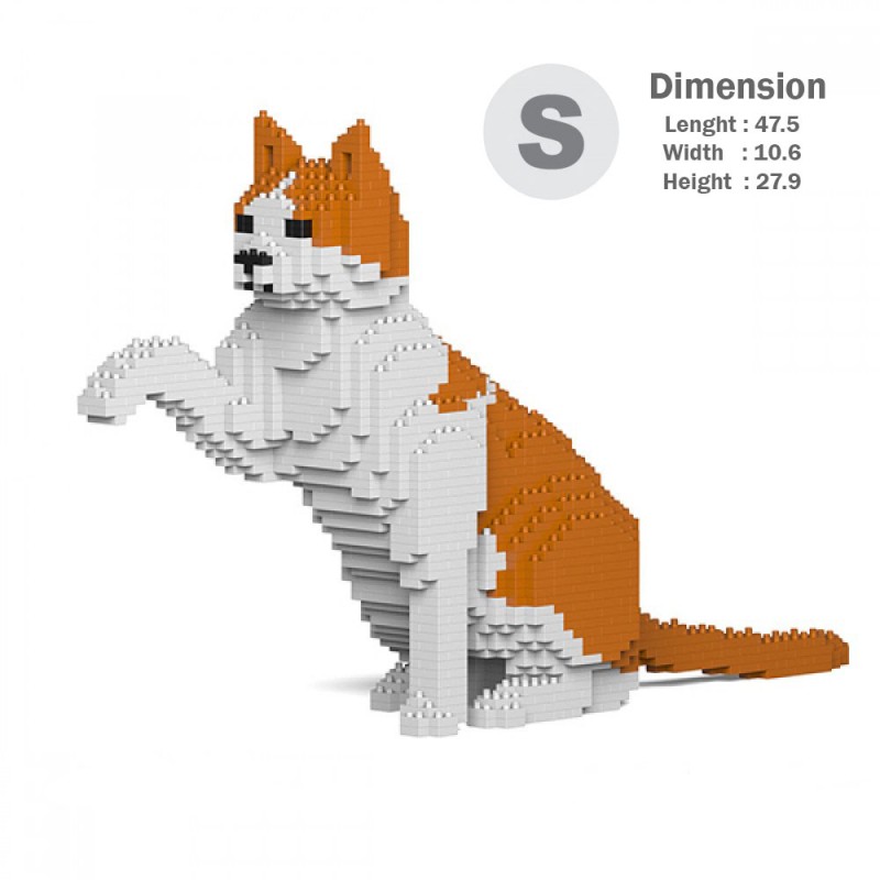 Orange and White Cat - 3D Jekca constructor ST19CA12-M03