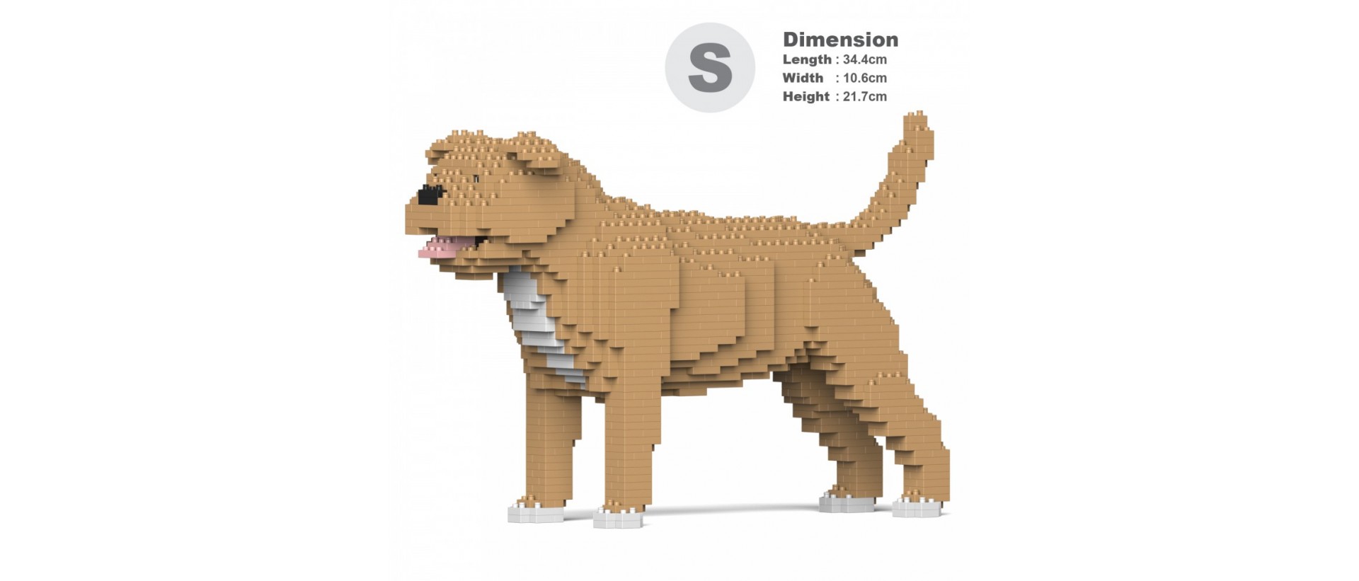 Staffordshire Bull Terrier - 3D Jekca constructor ST19PT48-M03