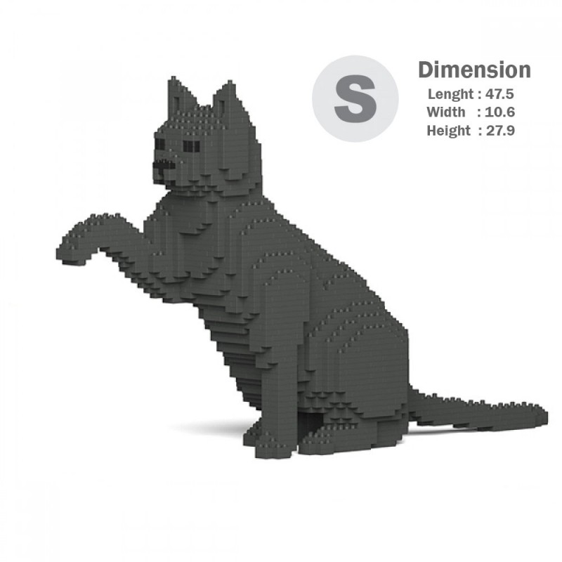 Grey Cats (Darker) - 3D Jekca constructor ST19CA08-M03
