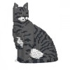 Grey Tabby Cats (Darker) - 3D Jekca constructor ST19CA02-M02