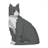 Grey Tuxedo Cats - 3D Jekca constructor ST19GTC01