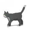 Grey Tuxedo Cats - 3D Jekca constructor ST19GTC02