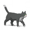 Grey Tuxedo Cats - 3D Jekca constructor ST19GTC02