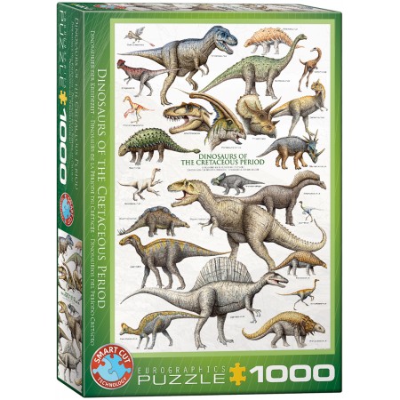 Dinosaurs of the Cretaceous, Puzzle, 1000 Pcs