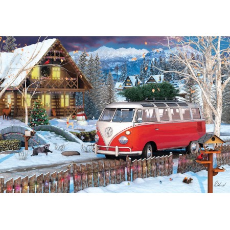 VW Christmas Bus, Puzzle, 550 Pcs