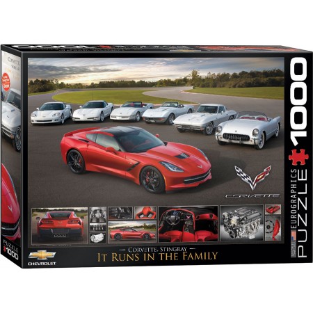 2014 Corvette Stingray it Runs in the Family, Puzzle, 1000 Pcs